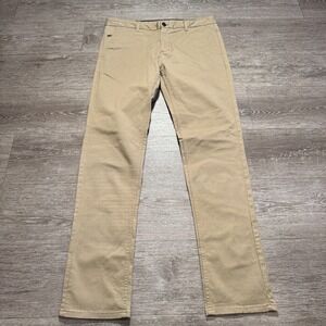 Zara Man Pants Mens 34‎ Beige Chino Basic Collection Cotton Blend 34x33 Preppy